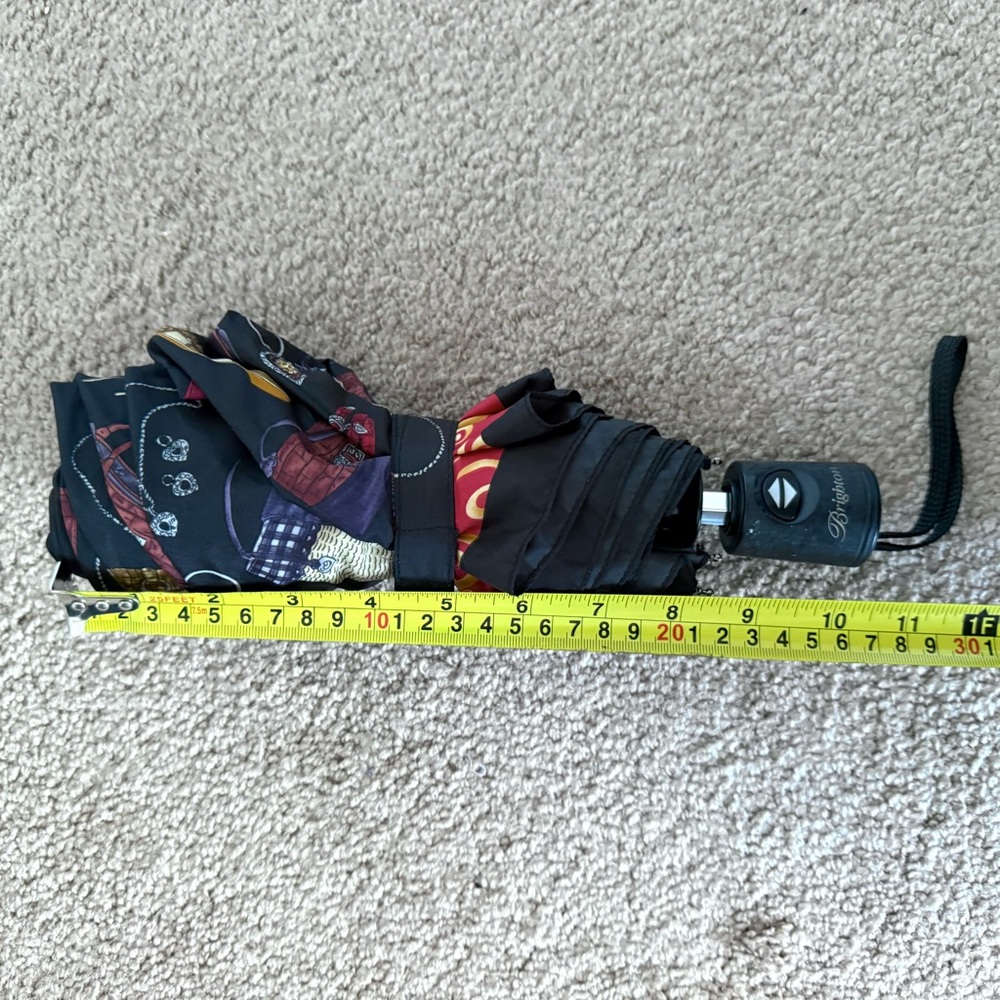 Brighton Black & Red Accessory Pattern Umbrella - Picture 6 of 8